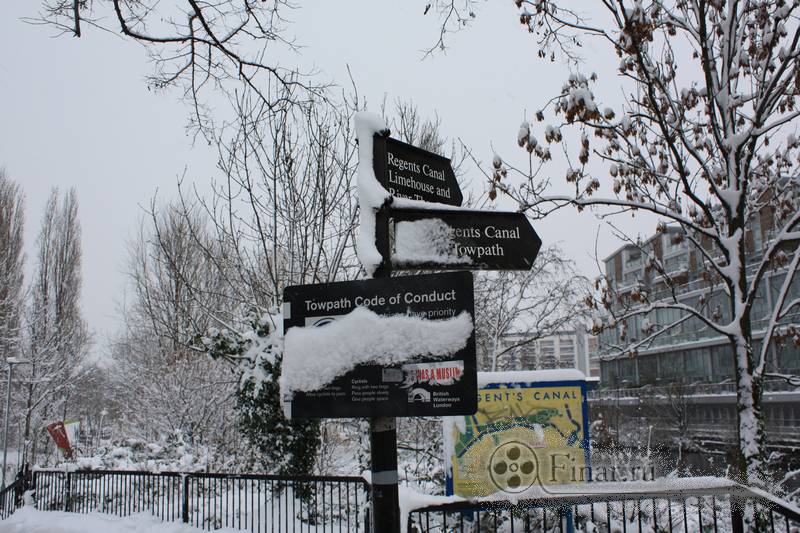 Лондонский снегопад 2009 - Regents Canal